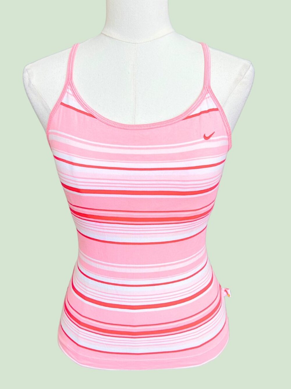 Vintage Y2K Nike Pink Stripe Athletic Cami